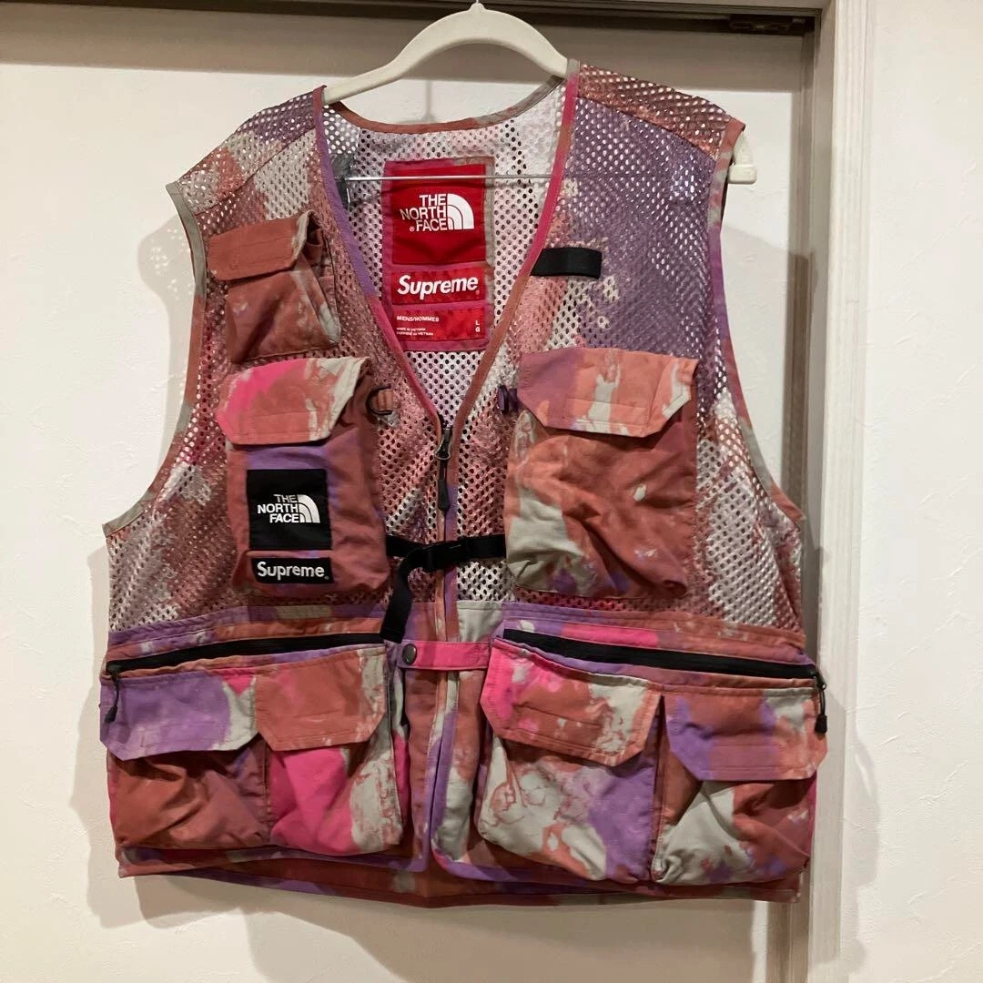 Gilet cargo Supreme X Northface rose SS20 grande taille