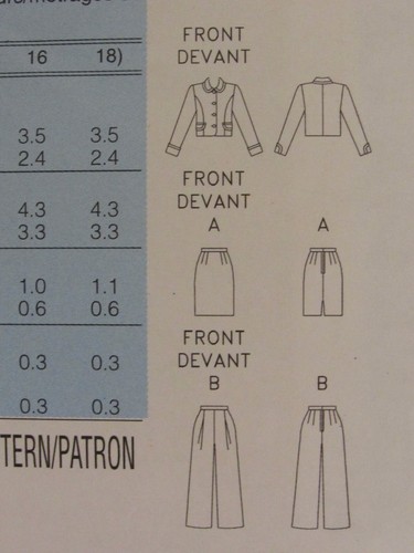 Lovely OOP BUTTERICK 3794 Misses Jacket Skirt & Pants PATTERN 6-8-10-12 UC - Picture 3 of 4