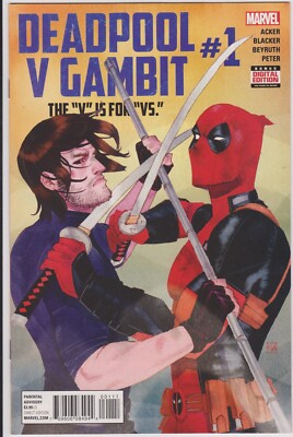 Deadpool vs Gambit Issue #1 Comic Book. Cover A. Ben Acker Blacker. Marvel 2016