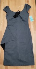 Rocksteady Gray Charcoal Pinup Vintage Inspired Dress Size M Made In USA Nwt