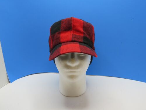 VTG Wool Broner Red/Black Buffalo Plaid Checker H… - image 1