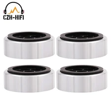 4pcs 61x23mm insulation feet aluminum plastic pad for speaker turntable DAC #F9