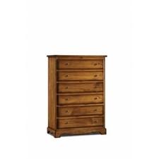 Cajonera 6 Nogal Arte Oscuro Povera Clásico Cocina Hogar CMS 97x49x140H