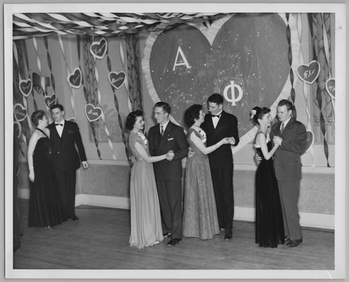 1950s Valentine’s Day Ballroom Dance Formal Gowns Men Women Fraternal - Picture 2 of 3