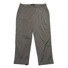 Liverpool Jeans Trouser Pants Womens Size 16/33 Tapered Leg Taupe Chino Sateen