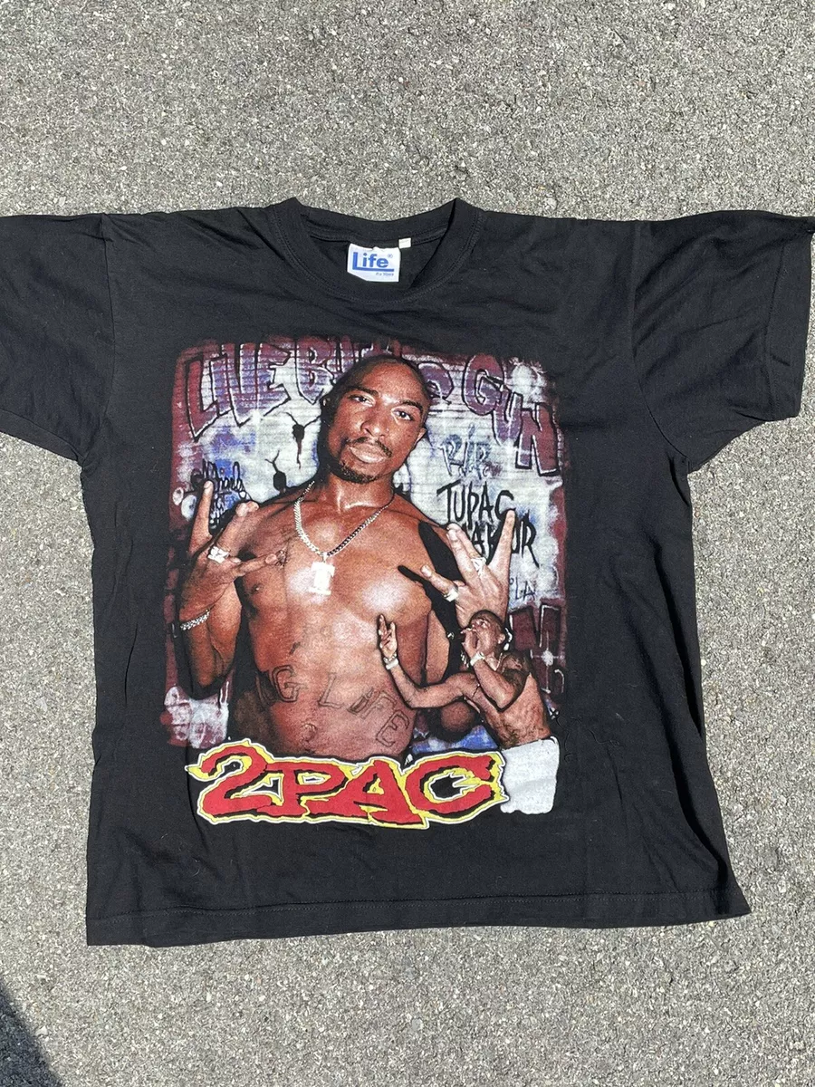 Vintage Tupac Shakur 2Pac Memorial Rap Tee T Shirt Hip hop