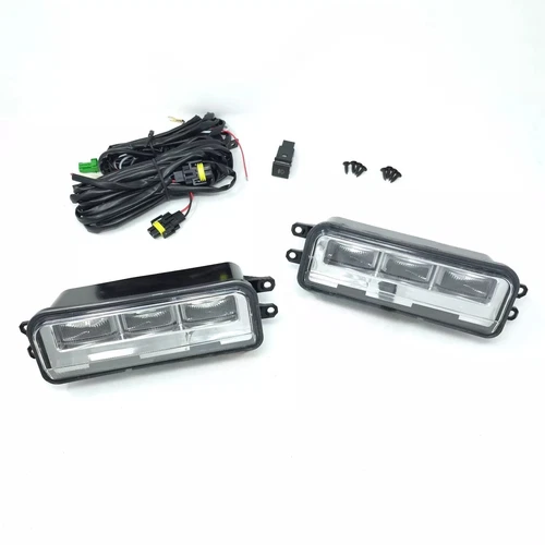 For 2024 2025 Toyota Tacoma LED Fog Light Kit with Amber LED Signal Light Clear Lens Wires Switch Relay