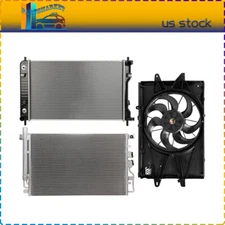 For 2010-2015 2016 GMC Terrain A/C Radiator Condenser and Cooling Fan Assembly