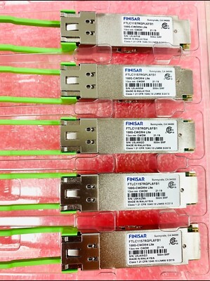 Lot of 2 Finisar FTLC1157RGPL6FB1 100G-CWDM4 Lite 500m SMF Transciever Module
