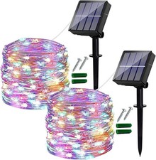 Ligarko Solar Fairy Lights Outdoor, 2 Pack Total 240 LED/80FT Garden Lights S...