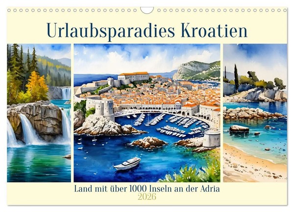 Claudia Kleemann | Urlaubsparadies Kroatien (Wandkalender 2026 Din A3 Quer),...-image