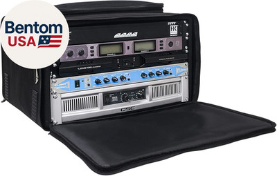 Portable 6U Rack Bag, Soft Rack Case with 14'' Rackable Depth, Plywood Rack Frame