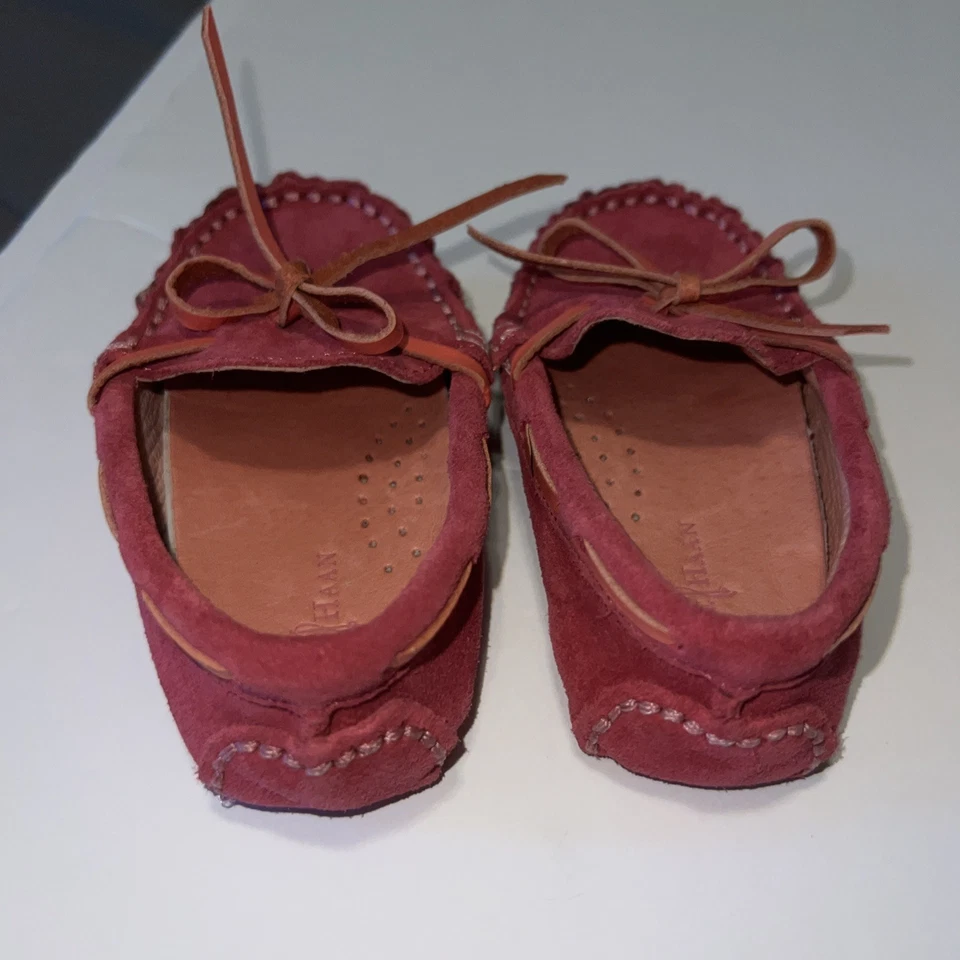 Zapatos Infantiles COLE HAAN Talla 4 Rosa Grant Driver Mocasines Gamuza Foto 3 de 3