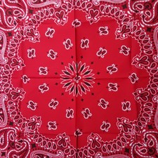 Vintage Red Paisley Bandana Handkerchief By Hav-A-Hank 100 Cotton NEW NOS 80's