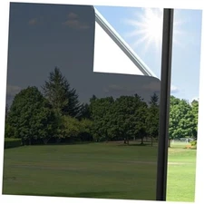  Window Privacy Film One Way Window Tint for Home, 17.5" x 78.7" Black-silver