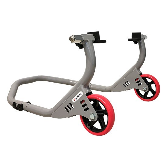 Béquille arrière TOPLINE avec supports en L en acier noir pour levage de moto