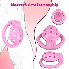 BDSM Breathable Honeycomb Penis Cage Set with 4 Flat Rings Male Chastity Device