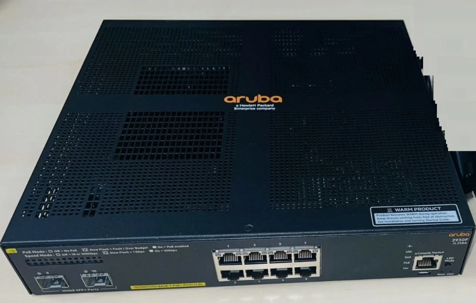ARUBA HPE 2930F JL258A - Aruba-2930F-8G-PoEP-2SFPP - w/o Power Supply - Bild 1 von 1