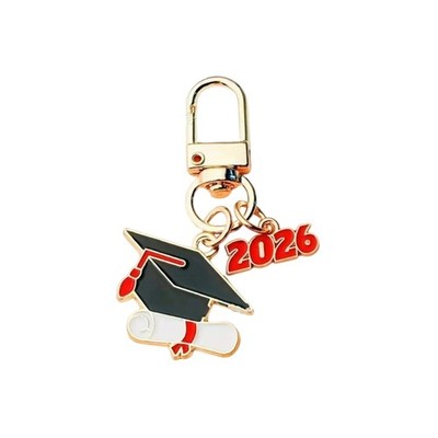 Commemorative Diploma Keychain 2026 Graduation Year Symbolic Charm Travel