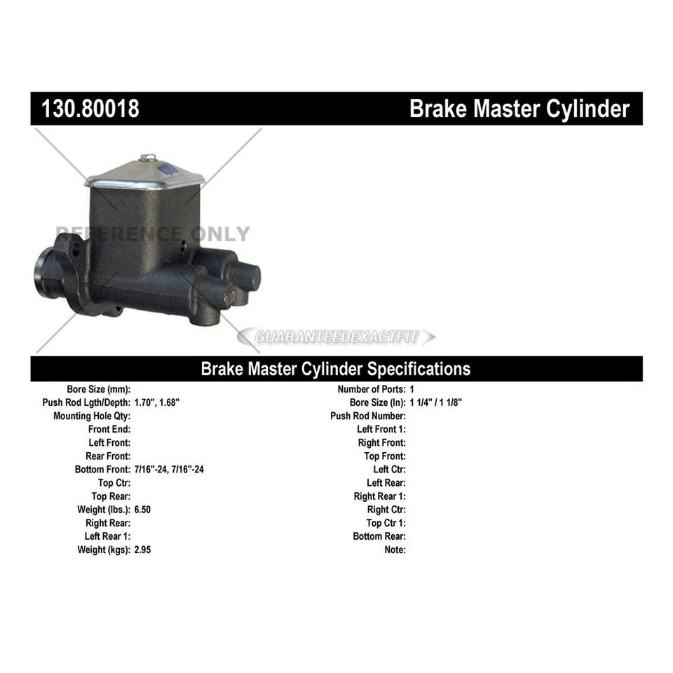 Cilindro maestro de freno centrado GAP para Chevrolet C50 1960 1961 1962 1966 Foto 3 de 3