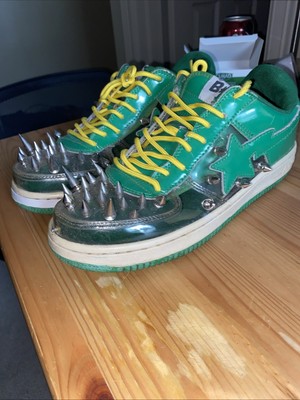 Bape Shoes Clear Studded Green Shoes FS-001 Size 10 Bapesta