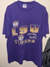 Vintage JERZEES LSU Tigers Football Purple Nokia Sugar Bowl T Shirt Men’s Large