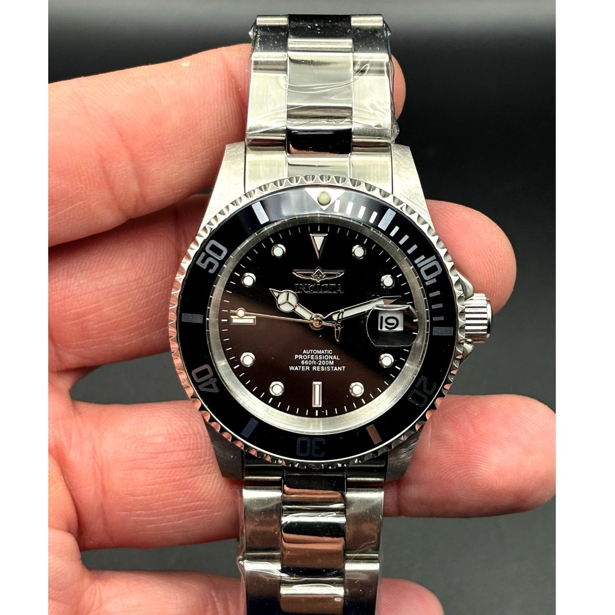Invicta 69748 Pro Diver Automatic Mens Watch 40mm Black Dial 200M
