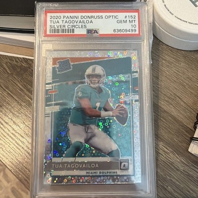 2020 Donruss Optic Silver Circles /125 SSP Rookie Tua Tagovailoa PSA 10 Falcons