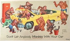 Vintage Lot of 3 Lawson Wood Superb Illustrated Ad Card - Prestone Anti-Freeze