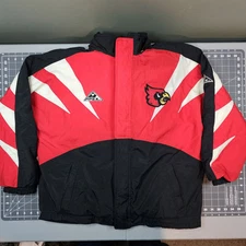 Vintage Louisville Cardinals Jacket Large Apex One Sharks Tooth 90s Basketball