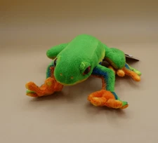 2008 Fiesta Toy Plush Red Eye Tree Frog Stuffed Animal Rainforest 9"