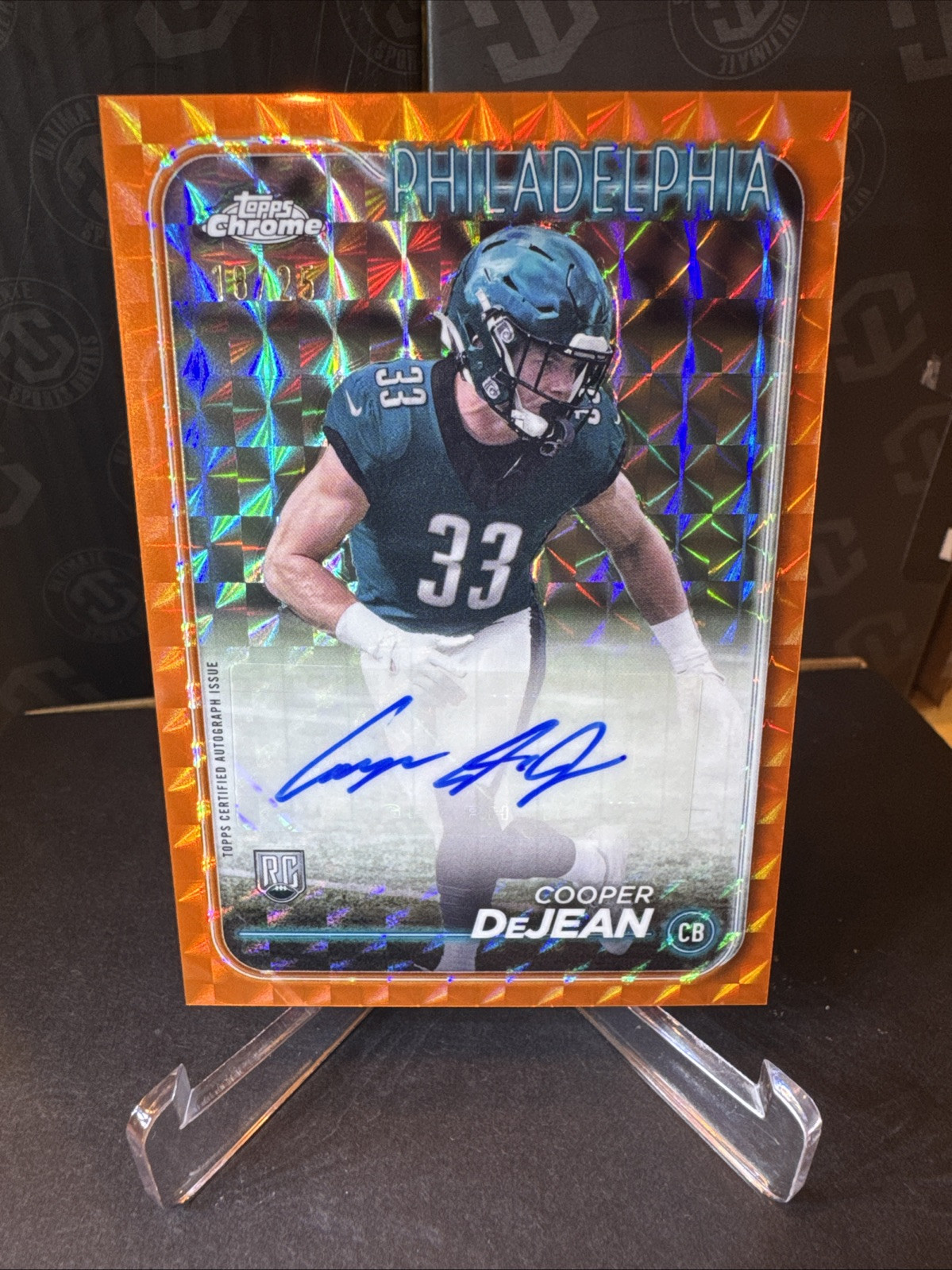 2024 Topps Chrome Cooper Dejean Orange Auto 18/25