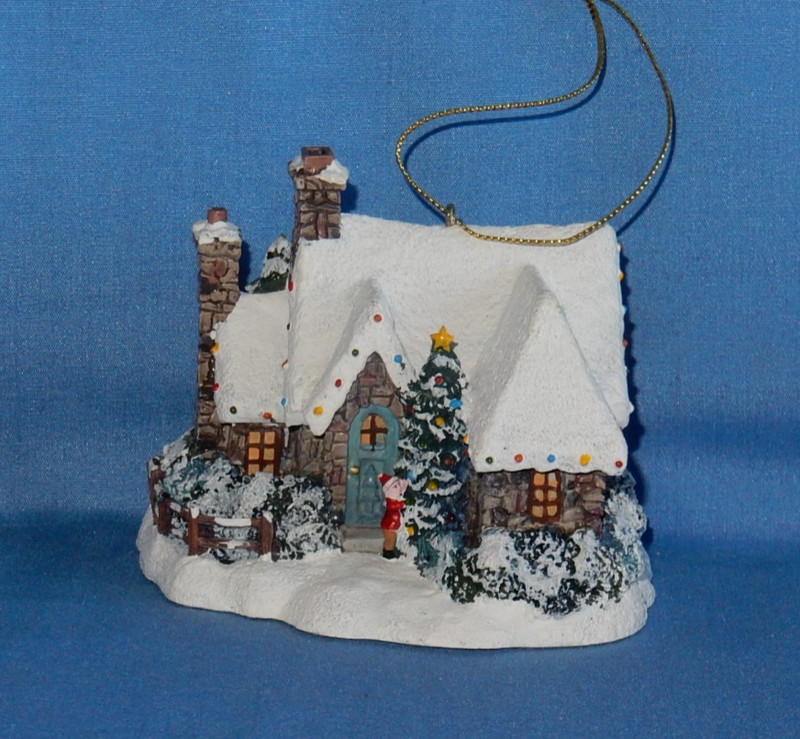 Bradford Thomas Kinkade 2001 Christmas Tree Cottage Illuminated Ornament