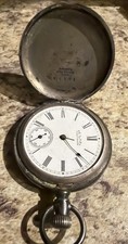 Antique Waltham American Pocket Co. Pocket Watch Coin Silver Case