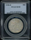 1938-D PCGS XF45 Walking Liberty 50-Cent Half Dollar