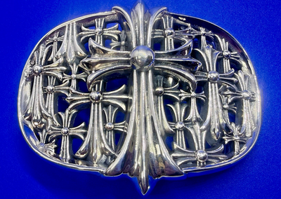Chrome Hearts Cemetery Cross Sterling Silver 925 Authentic 2003