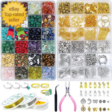 Jewelry Making Kit for Adults - 1760 PC Crystal Beads 800 PC Jewelry Findings