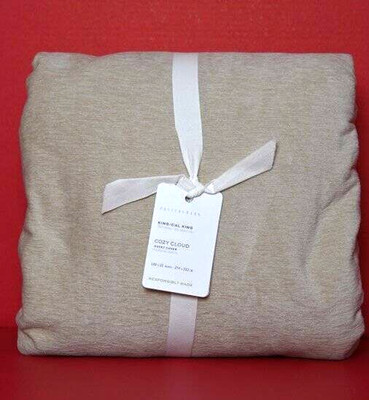 Pottery Barn Cozy Cloud King/Cal.King Duvet Cover, 108''W X 92''L Oatmeal NWT