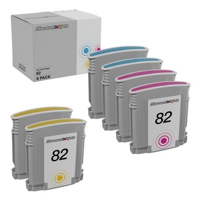 6 HP82 82 C4911A C4912A C4913A Color Printer Ink Cartridge for HP Designjet 10ps