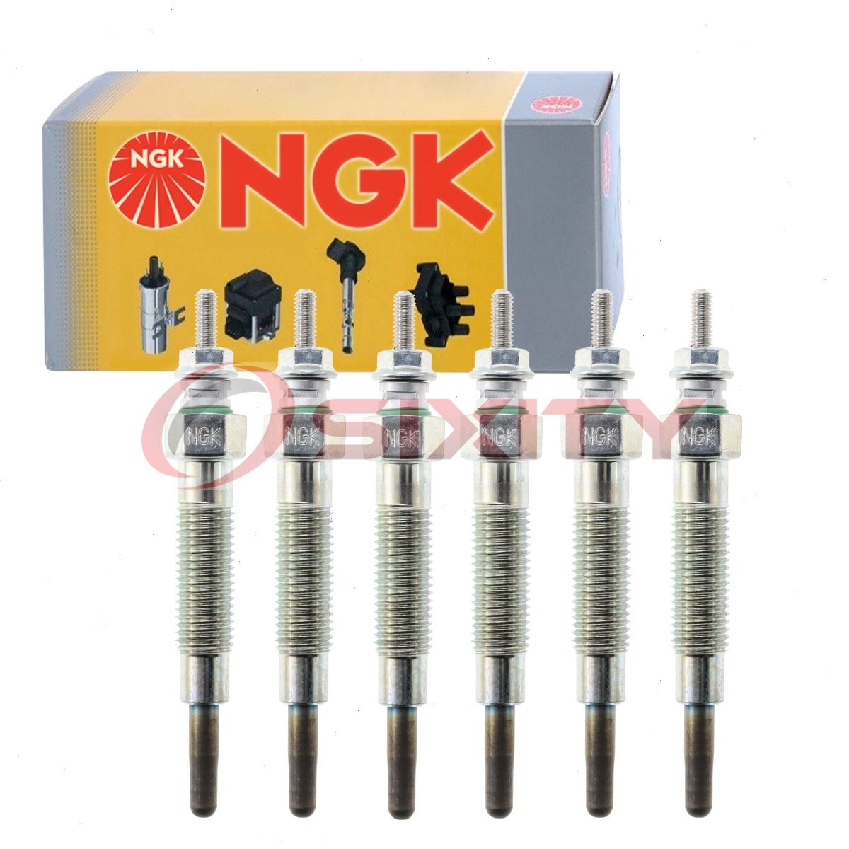 6 pc NGK 8944 Y-733J Glow Diesel Glow Plugs for Ignition Cylinder Engine at
