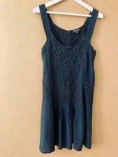 Vintage Topshop Black Beaded Dress UK 10