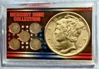 #5 Five  SILVER Mercury Dime Collection 1917-1923-1939-1942 & 1943 Acrylic case