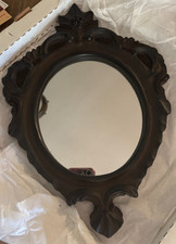 Victorian Ornate Walnut Mirror Frame Carved W...