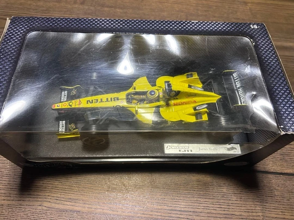 Hot Wheels 1/18 Jordan Honda EJ11 F1 Model Car Jarno Trulli Driver nuova scatola - Immagine 2 di 4
