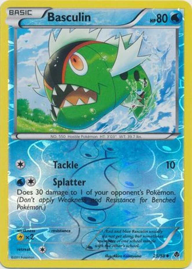 Basculin - 25/98 - Uncommon - Reverse Holo NM, English Pokemon Emerging Powers