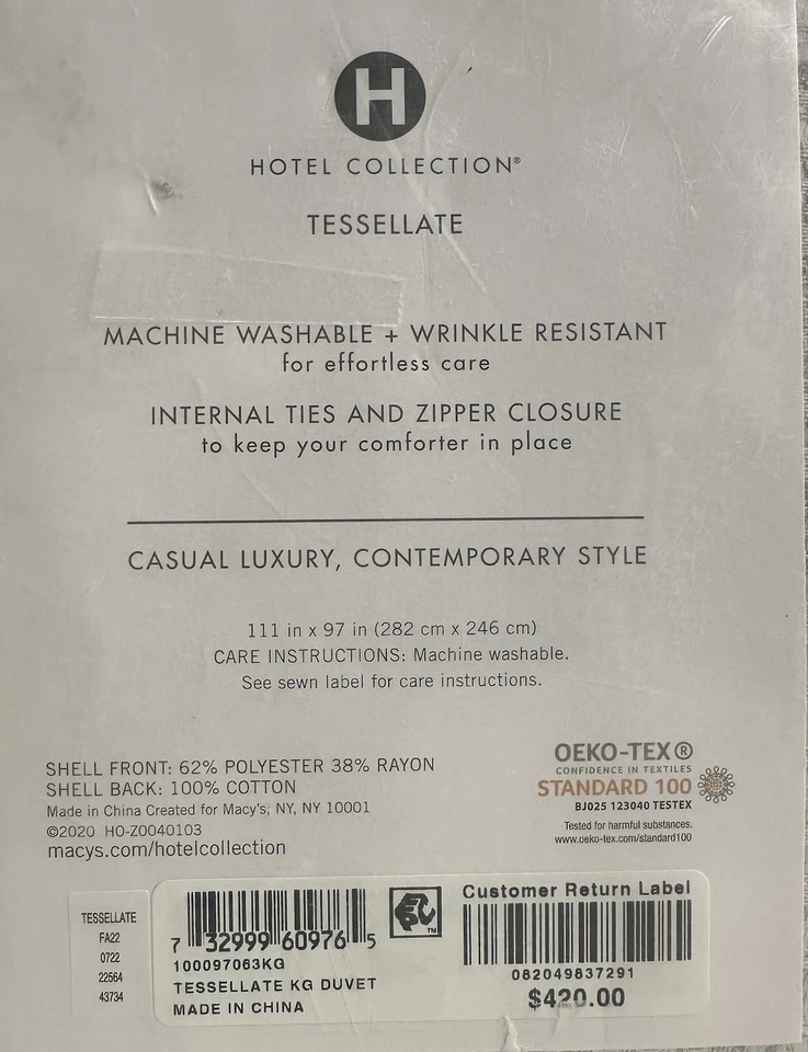 Funda nórdica edredón Hotel Collection Tessellate King Foto 4 de 4