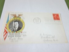 President Theodore Roosevelt 1955 6c Stamp Fdc Sc#1639 On Fluegel Cachet Cover