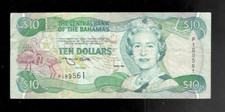 Bahamas, 1996, QE11, $10 Dollars, CRISP VF!