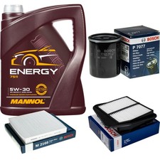 BOSCH Inspektionspaket 5 L MANNOL Energy 5W-30 für Honda Accord VIII CU 2.4i