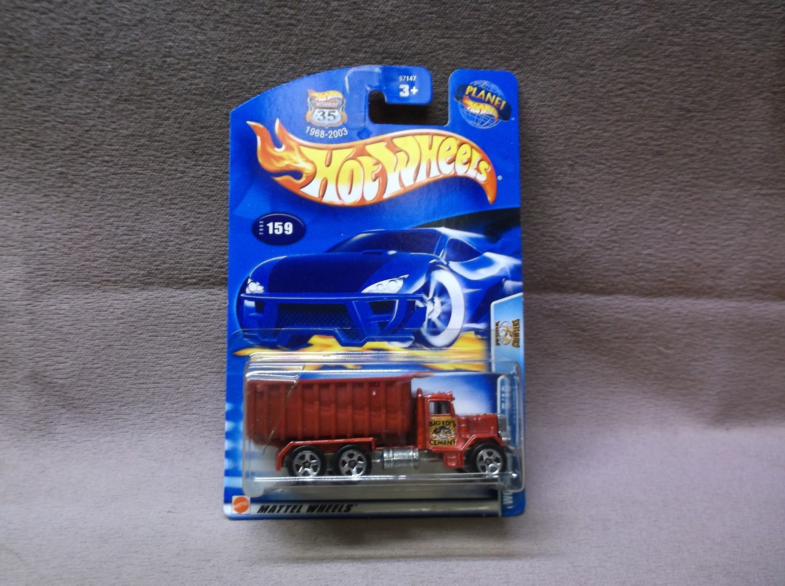 HOT WHEELS 2003 #159 RED PETERBILT 2 AXLE DUMP TRUCK BIG RIG HEAVY HAULER